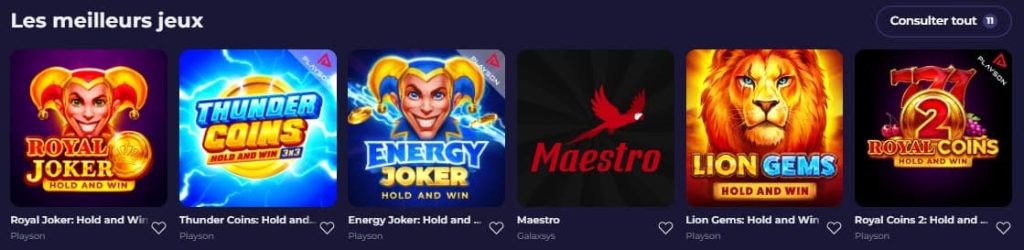 Lazybar Casino jeux